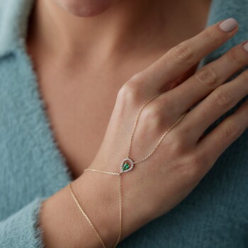 Yeşil Damla Taşlı Şahmeran - Rayna (1)