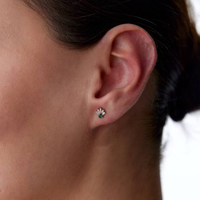 Yeşil Drop Küpe - 1