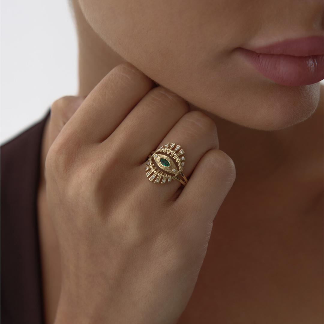 Yeşil Gözlü Şaman Yüzük - 2