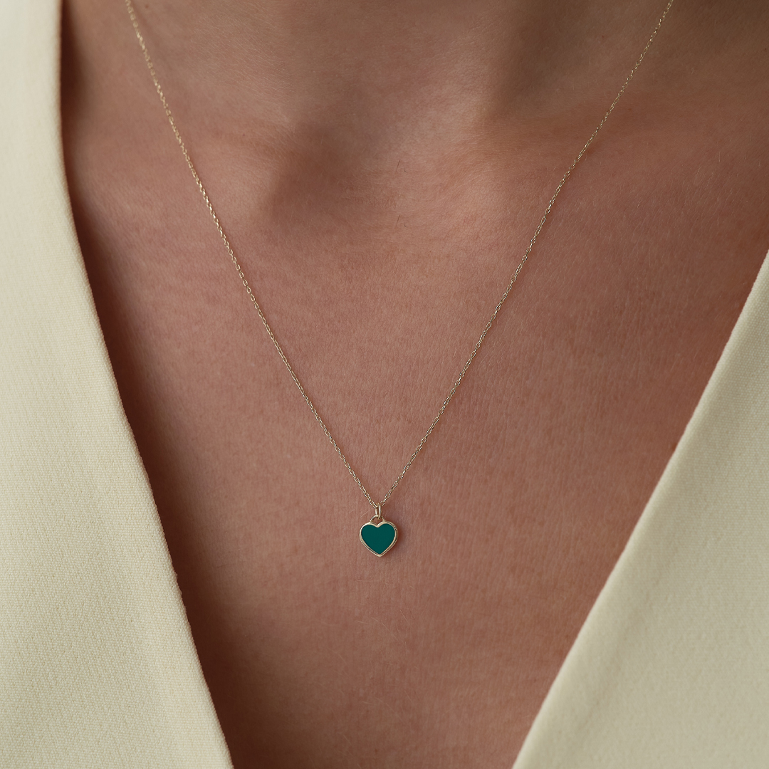 Yeşil Kalp Kolye - 1