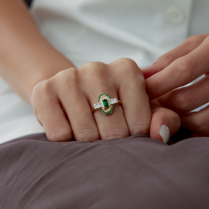 Yeşil Liora Yüzük - Garo (1)