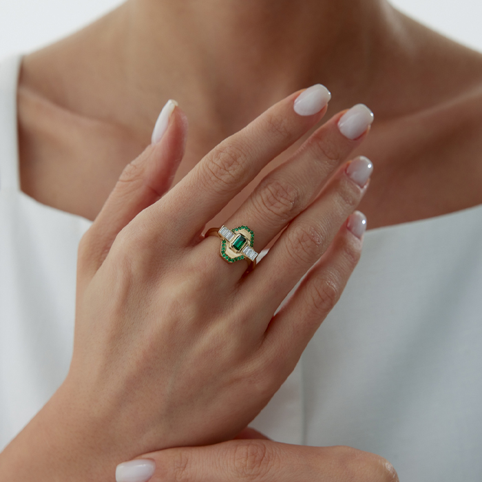 Yeşil Liora Yüzük - Garo