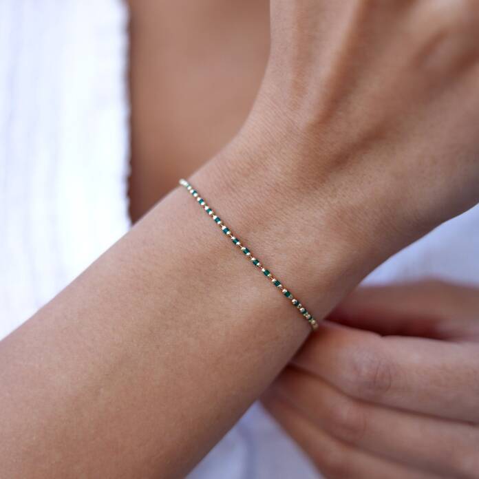 Yeşil Mineli Golf Bileklik - 1