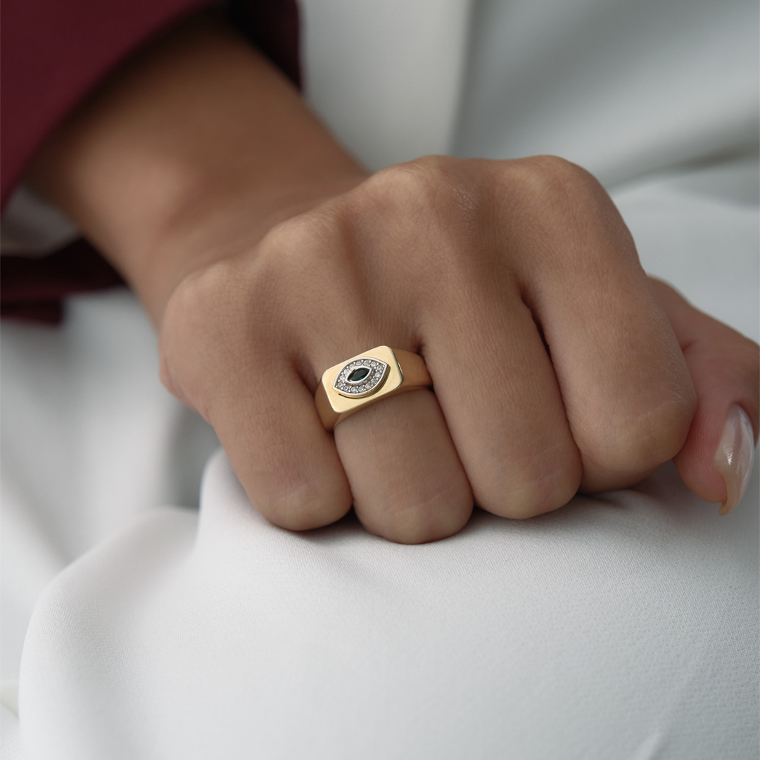 Yeşil Mistik Göz Yüzük - 1