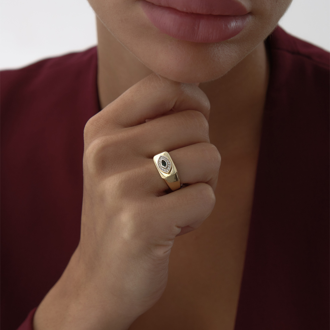 Yeşil Mistik Göz Yüzük - 2