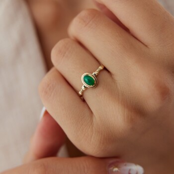 Yeşil Opal Taşlı Yüzük - Ali Altınbas