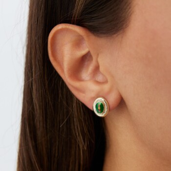 Yeşil Payon Küpe - Bedri Yalçın