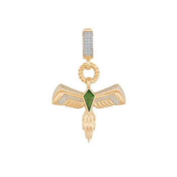 Yeşil Taşlı Anka Kuşu Charm - Ema