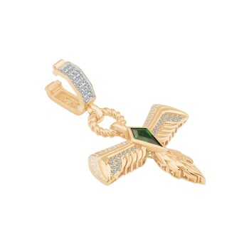 Yeşil Taşlı Anka Kuşu Charm - Ema (1)