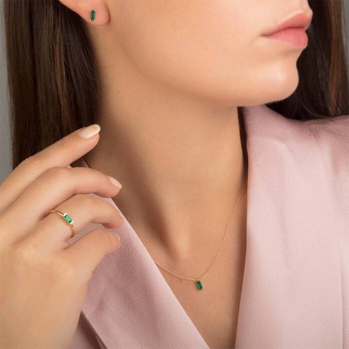 Yeşil Taşlı Set - 1