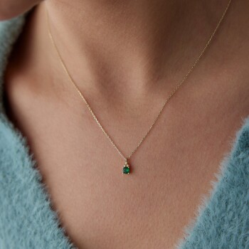 Yeşil Tektaş Kolye - Alen