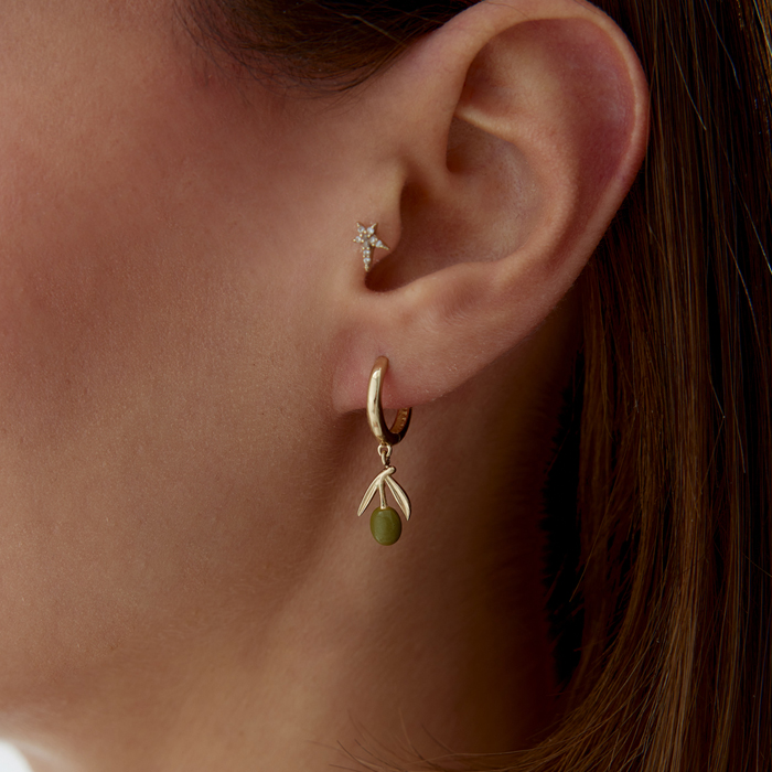 Yeşil Zeytin Sallantılı Küpe - Rayna