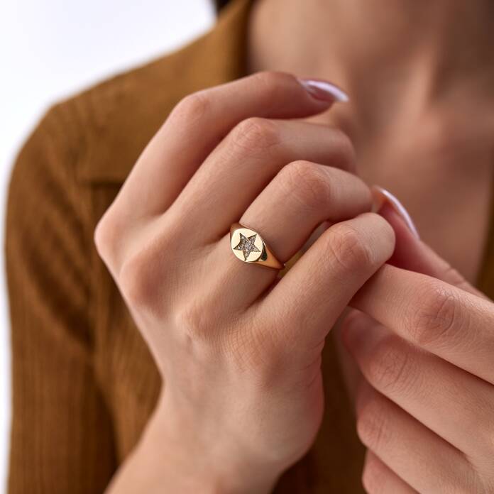 Yıldız Detay Şovalye Yüzük - 1