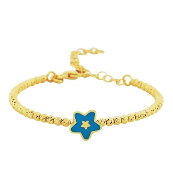 Yıldız Figürlü 14 Ayar Altın Çocuk Bileklik - Melike