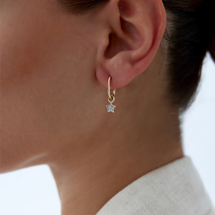 Yıldız Taşlı Ataç Küpe - 1