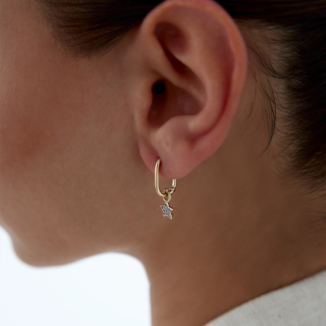 Yıldız Taşlı Ataç Küpe - 2