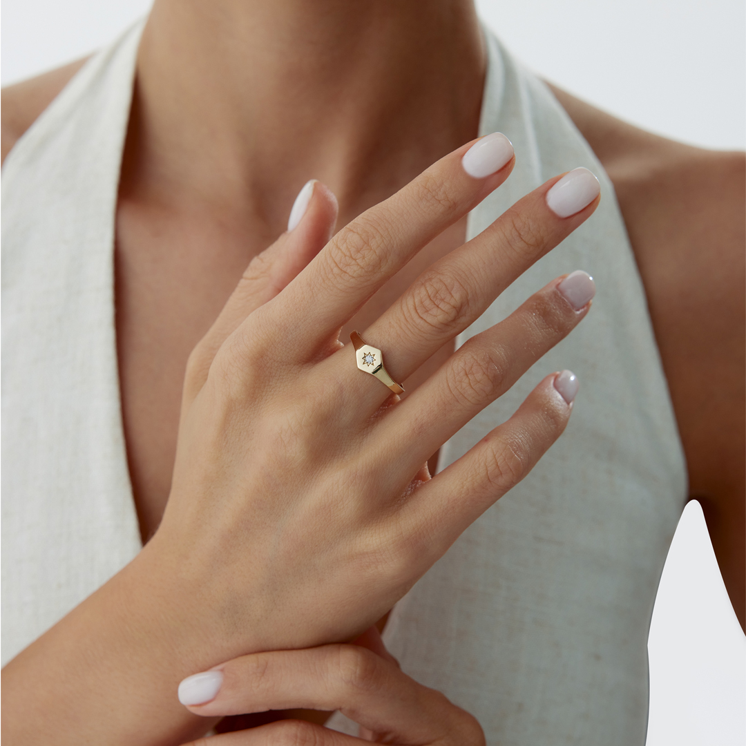 Yıldız Tektaş Şovalye Yüzük - 1