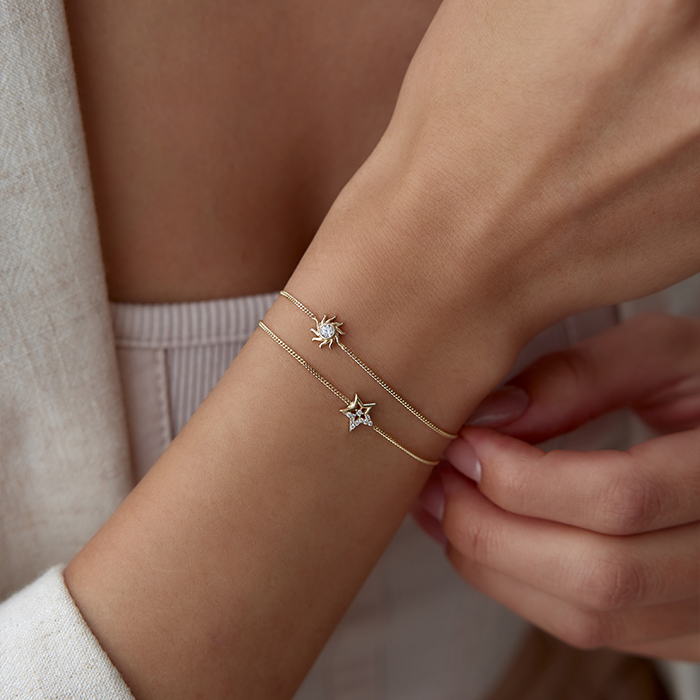 Yıldız ve Güneş İkili Bileklik - Rayna (1)