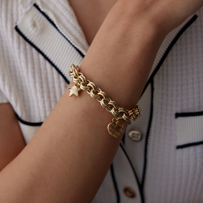 Yıldız ve Kalp Charm Bileklik - Reha (1)
