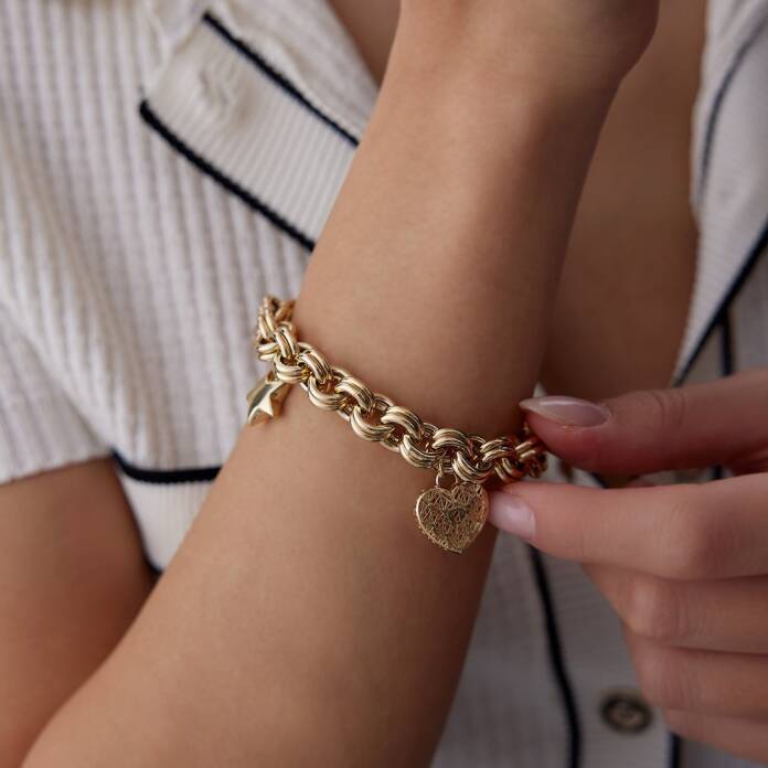 Yıldız ve Kalp Charm Bileklik - 1