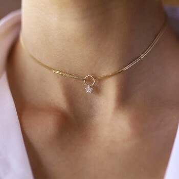 Yıldızlı Choker Kolye - Alen