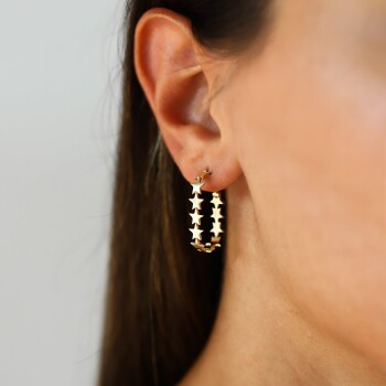 Yıldızlı Model Küpe - Alen