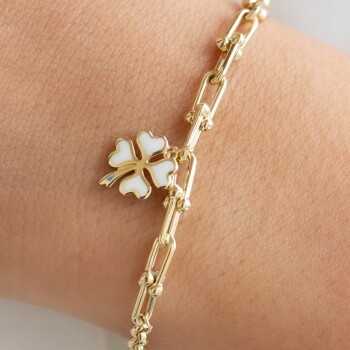 Yonca Charm Kilit Bileklik - 1