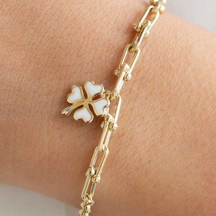 Yonca Charm Kilit Bileklik - 1
