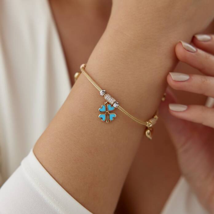 Yonca ve Kalp Charmlı Bileklik - 1