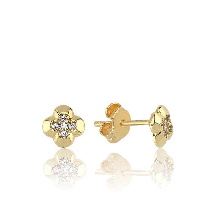 Yuvalı Çiçek Çocuk Küpesi - 1