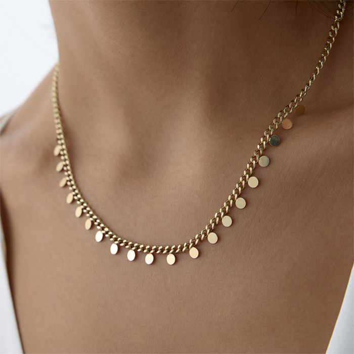 Yuvarlak Pullu Gurmet Kolye - KARDEŞLER (1)