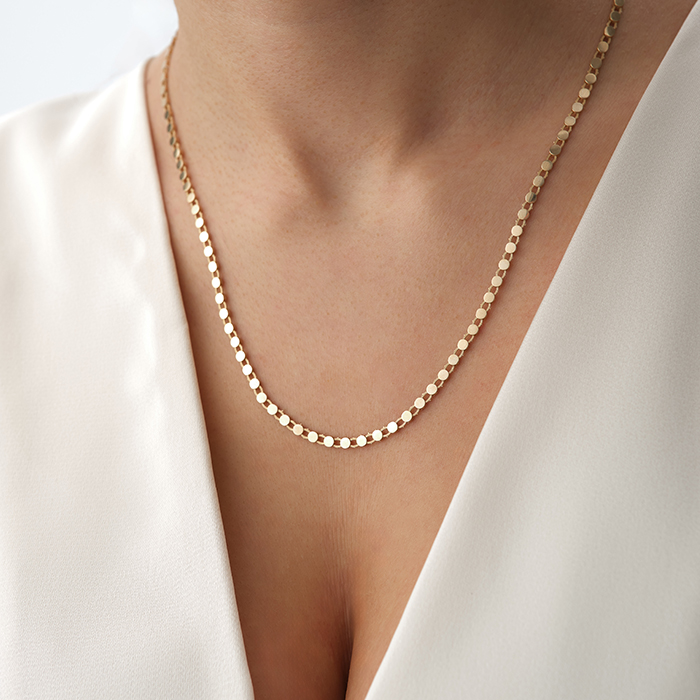 Yuvarlak Pullu Zincir Altın Kolye - Ahmet Özcan