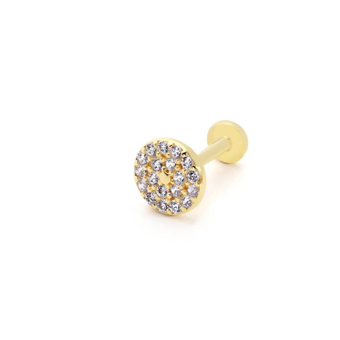 Yuvarlak Taşlı Model Tragus Piercing - 1