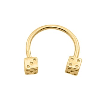 Zar Uçlu Yarım Halka Piercing - Dianora