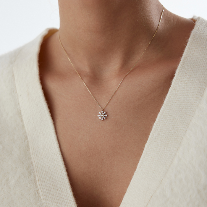 Zarif Çiçek Baget Kolye - Rayna (1)