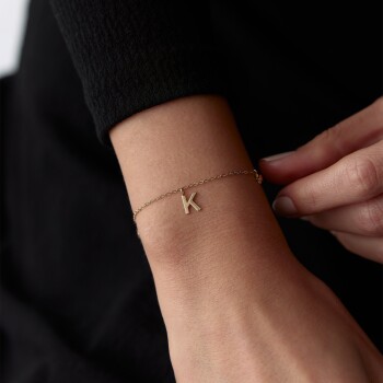 Zarif Harf Charm Bileklik - Alen