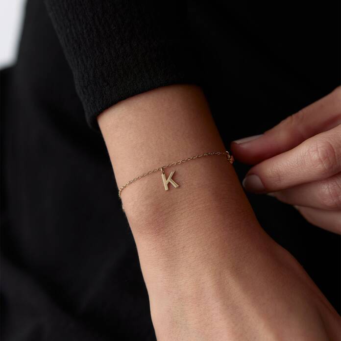 Zarif Harf Charm Bileklik - 1