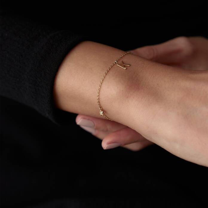 Zarif Harf Charm Bileklik - 2