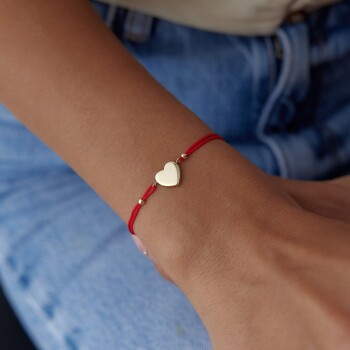 Zarif İpli Kalp Bileklik - Milades