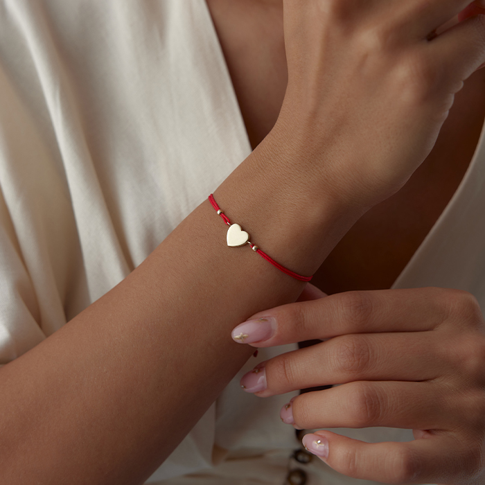 Zarif İpli Kalp Bileklik - Milades (1)