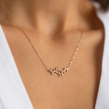 Zeytin Dalı Kolye - 1