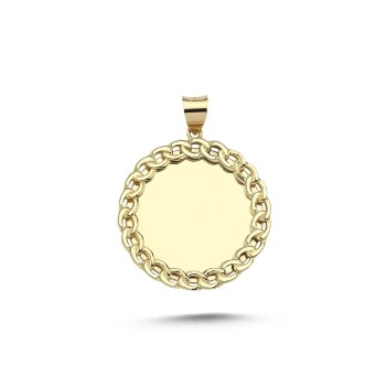 Zincir Çerçeve Plaka Kolye Ucu - Koçak