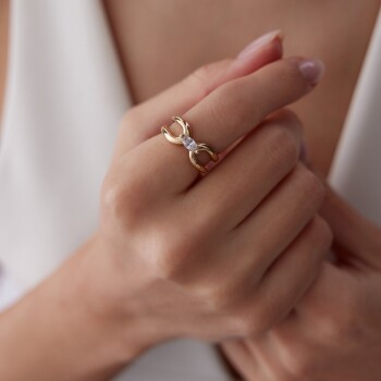 Zincir Markiz Yüzük - Mg Gold