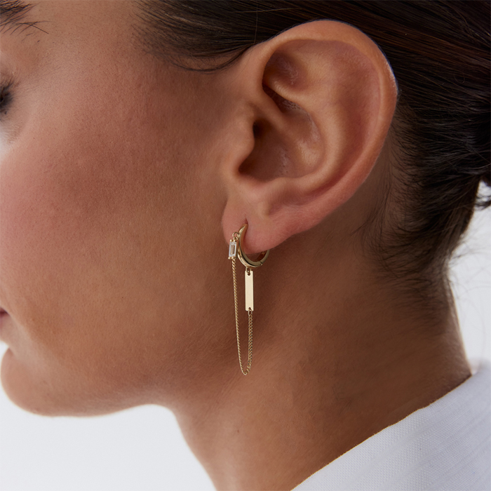 Zincir Sallantılı Baget Küpe - Alen