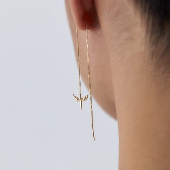 Zincir Sallantılı Mikail Kılıcı Küpe - Rayna