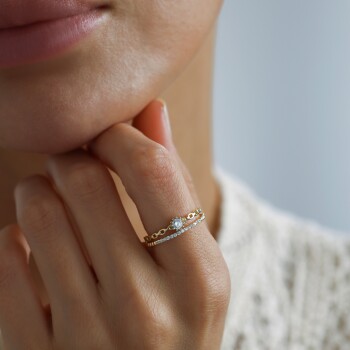 Zincir Su Yolu İkili Yüzük - Nüans