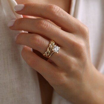 Zincir Tektaş Yüzük - Oragold Orhan (1)