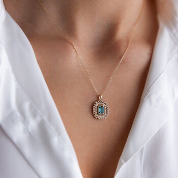 Zoe Green Taşlı Kolye - Rayna